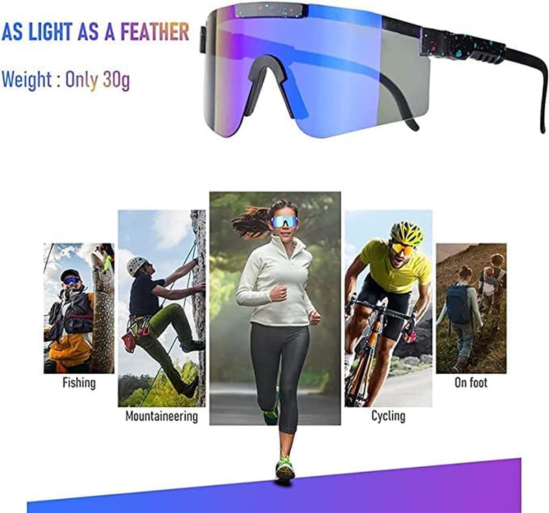Cycling Sunglasses, UV 400 Eye Protection Polarized Eyewear for Men Women Sporting Goods > Outdoor Recreation > Cycling > Cycling Apparel & Accessories Generic   