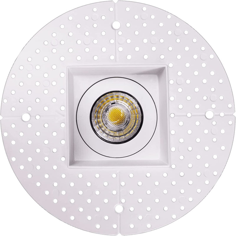 Perlglow 2 Inch Trimless round White Downlight Luminaire, LED Recessed Light Fixtures Ceiling Lights, Dimmable 8W=65W, 600 Lumens, CRI 90+, IC Rated, 5CCT Selectable 2700K|3000K|3500K|4100K|5000K Home & Garden > Lighting > Flood & Spot Lights Perlglow Square White 3.5 inch 