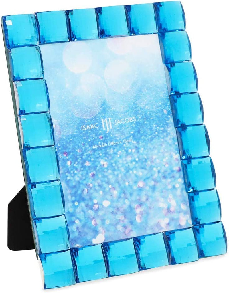 Isaac Jacobs Decorative Sparkling Light Purple Jewel Picture Frame, Photo Display & Home Décor (4X6, Light Purple) Home & Garden > Decor > Picture Frames Isaac Jacobs International Turquoise 4x6 