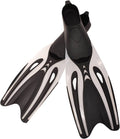 Wuxp Swimming Fins Adult Snorkel Foot Carbon Diving Fins Beginner Water Sports Equipment Portable Scuba Diving Flippers Adjustable Snorkel Fins for Snorkeling, Swimming A Sporting Goods > Outdoor Recreation > Boating & Water Sports > Swimming wuxp Black and silver Small 