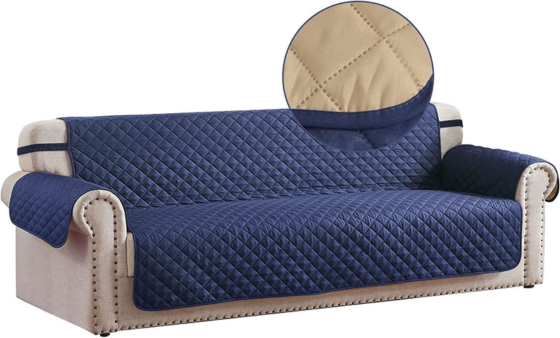 RHF Reversible Sofa Cover, Couch Covers for Dogs, Couch Covers for 3 Cushion Couch, Couch Covers for Sofa, Couch Cover, Sofa Covers for Living Room,Sofa Slipcover,Couch Protector(Sofa:Chocolate/Beige) Home & Garden > Decor > Chair & Sofa Cushions Rose Home Fashion Navy/Sand X-Large 