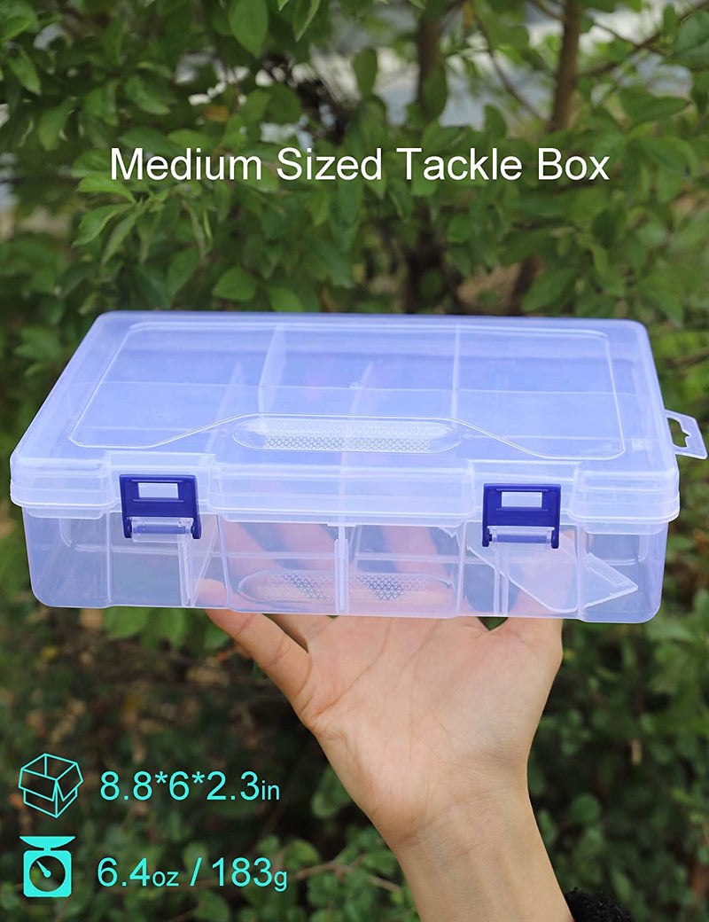 Avlcoaky Tackle Box Fishing Tackle Box Organizer with Movable Tray, Plastic Waterproof Fishing Box Storage Sporting Goods > Outdoor Recreation > Fishing > Fishing Tackle Avlcoaky   