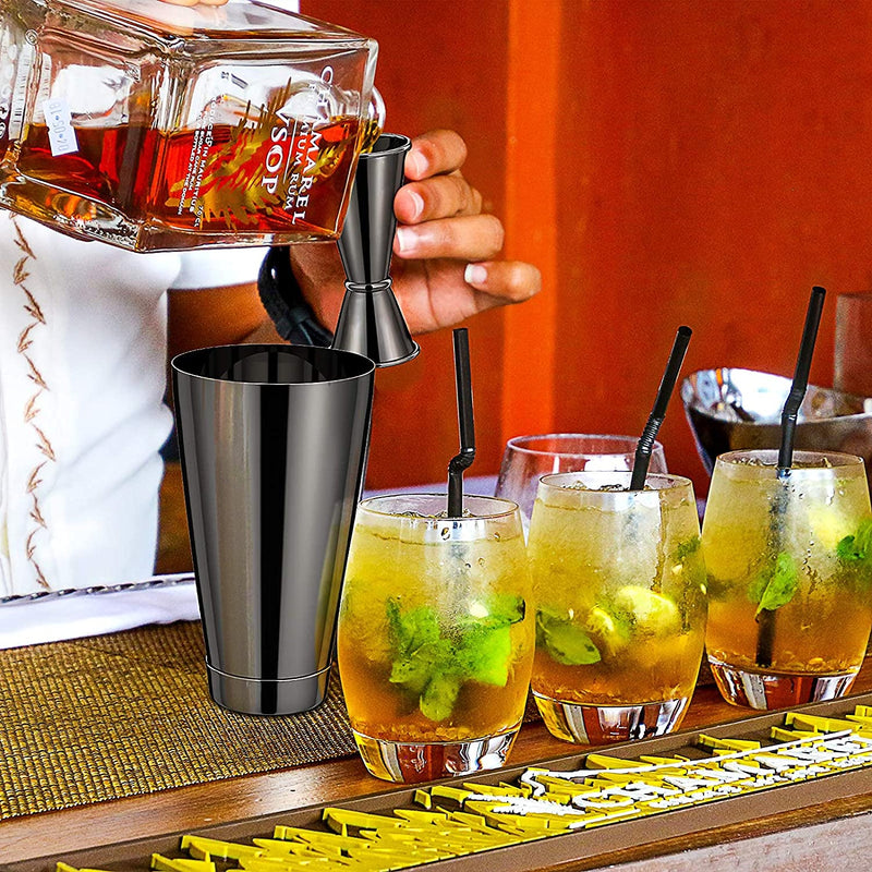 Cocktail Shaker - Koviti 12 Piece Bartender Kit - Stainless Steel Cocktail Shaker Set, Premium Bar Tools : Martini Shaker, Muddler, Jigger, Mixing Spoon, Strainers, Ice Tong, Liquor Pourers