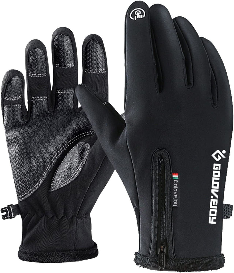 Cycling-Gloves Full Finger Road Bike Thermal Mittens Touchscreen Winter Warm-Gloves Mountain Riding Workout Motorcycle Running for Men Women Sporting Goods > Outdoor Recreation > Boating & Water Sports > Swimming > Swim Gloves MengK   