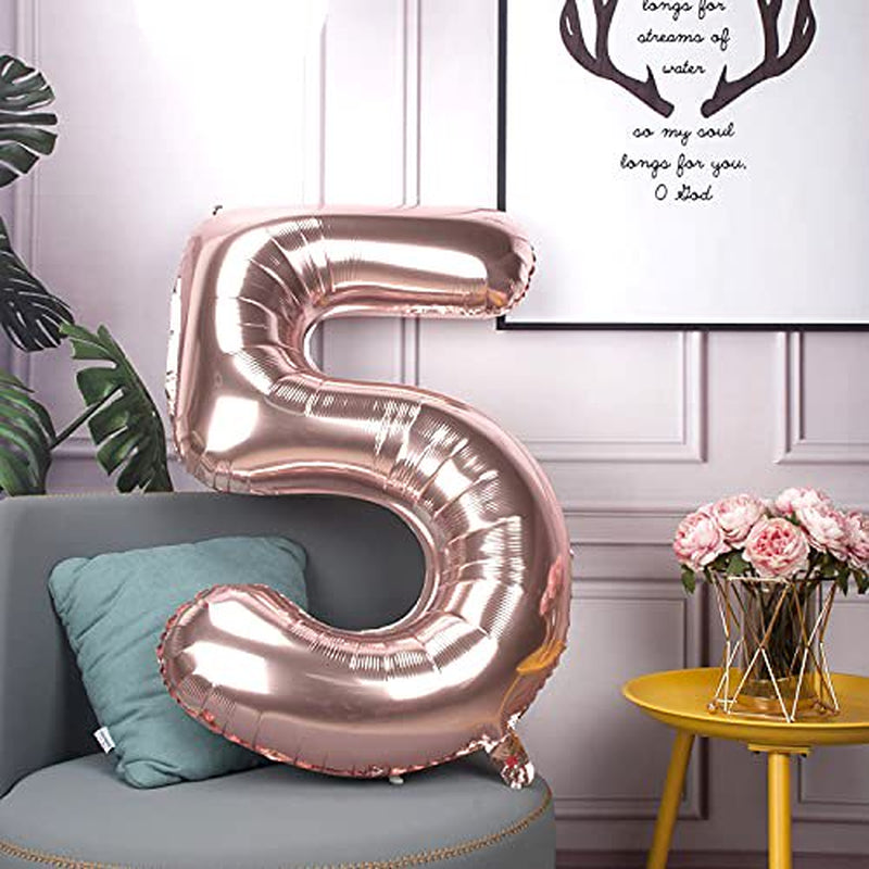 Rose Gold 50 Number Balloons Big Giant Jumbo Large Number 50 Foil Mylar Balloons for Women Men 50Th Birthday Party Supplies 50 Anniversary Events Decorations-40 Inch Arts & Entertainment > Party & Celebration > Party Supplies COLORFUL ELVES   