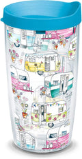 Tervis Made in USA Double Walled Colorful Camper Insulated Tumbler Cup Keeps Drinks Cold & Hot, 16Oz, Clear Home & Garden > Kitchen & Dining > Tableware > Drinkware Tervis Classic - Lidded 16oz 