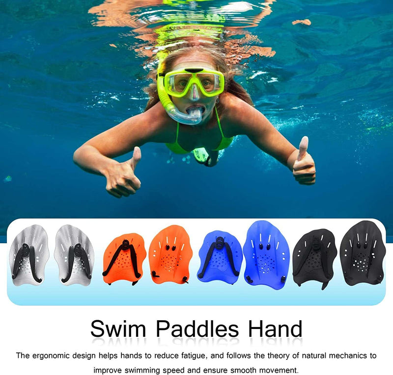 Swim Paddles, Hand Paddles, Pool Exercise Equipment Accessories, Power Strength Training Aid for Adults Women Men Teenagers, Build Strength and Stamina Sporting Goods > Outdoor Recreation > Boating & Water Sports > Swimming Gecorid   