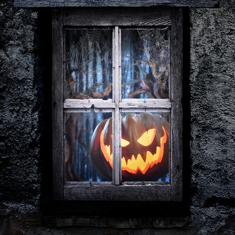 FUN LITTLE TOYS Halloween Female Ghost Curtain, Window Door Cover, Halloween Decoration, Party Decors  FUN LITTLE TOYS Pumpkin  