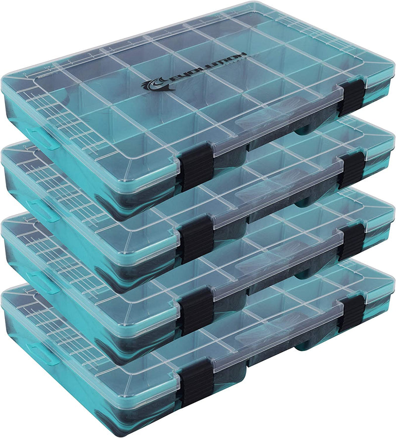 Evolution Outdoor 3700 Drift Series Fishing Tackle Tray – Colored Tackle Box Organizer with Removable Compartments, Clear Lid, 2 Latch Closure, Utility Box Storage Sporting Goods > Outdoor Recreation > Fishing > Fishing Tackle Evolution Outdoor   