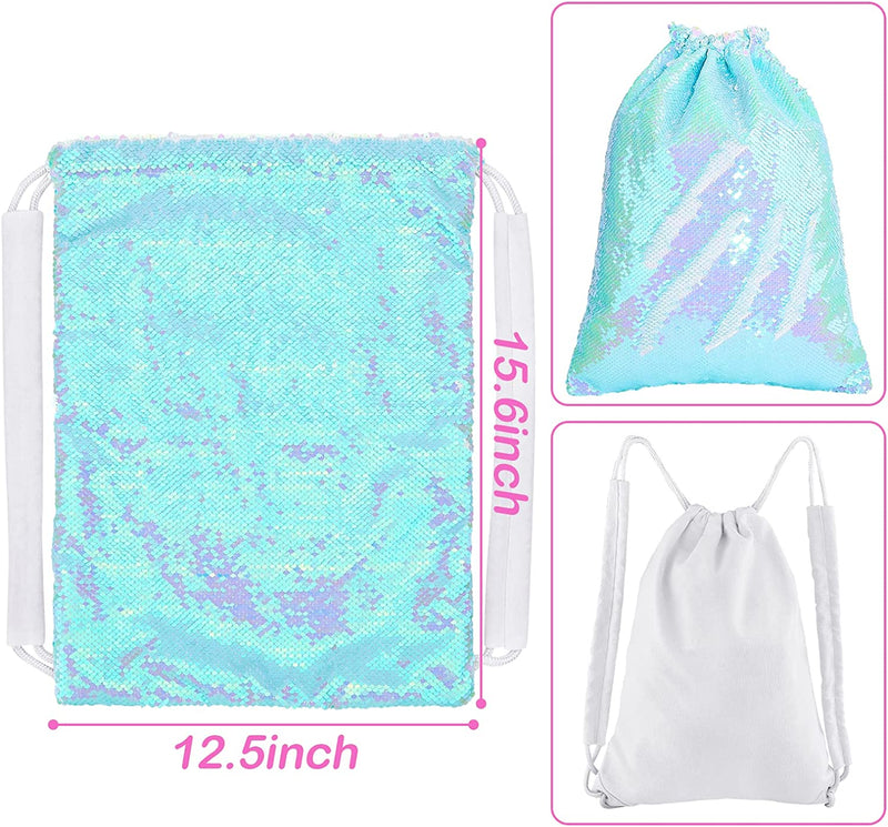 MHJY Sparkly Sequin Drawstring Bag,Mermaid Sequin Backpack Glitter Sports Dance Bag Shiny Travel Backpack Home & Garden > Household Supplies > Storage & Organization touchhome   