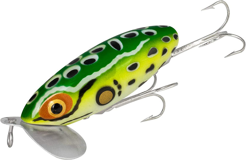 Arbogast Jitterbug Topwater Bass Fishing Lure - Excellent for Night Fishing Sporting Goods > Outdoor Recreation > Fishing > Fishing Tackle > Fishing Baits & Lures Pradco Outdoor Brands Leopard Frog G650 (3 in, 5/8 oz) 