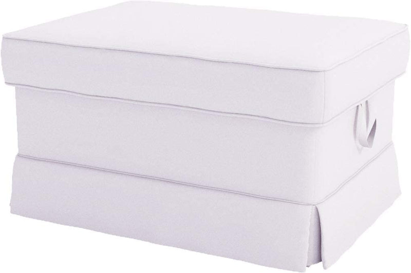 Custom Slipcover Replacement Cotton Ektorp Loveseat Cover Replacement Is Made Compatible for IKEA Ektorp Loveseat Sofa Slipcover(Coffee Loveseat) Home & Garden > Decor > Chair & Sofa Cushions Custom Slipcover Replacement White Ottoman  