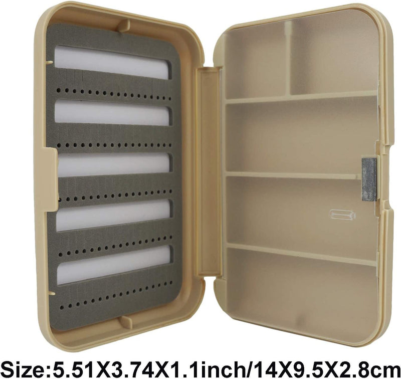 2Pcs Aventik Fly Fishing Boxes Fishing Tackle Storage Case Trays Hook Box with Foams or with Compartments 5.51X3.74X1.1Inch/14X9.5X2.8Cm Sporting Goods > Outdoor Recreation > Fishing > Fishing Tackle Aventik   