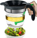 Fat Separator with Bottom Release, 4 Cup Gravy Separator for Cooking with Oil Strainer, Kitchen Gadgets Grease Separator Packaged with a 3-In-1 Multifunctional Peeler (Green) Home & Garden > Kitchen & Dining > Kitchen Tools & Utensils VONDIOR Green  
