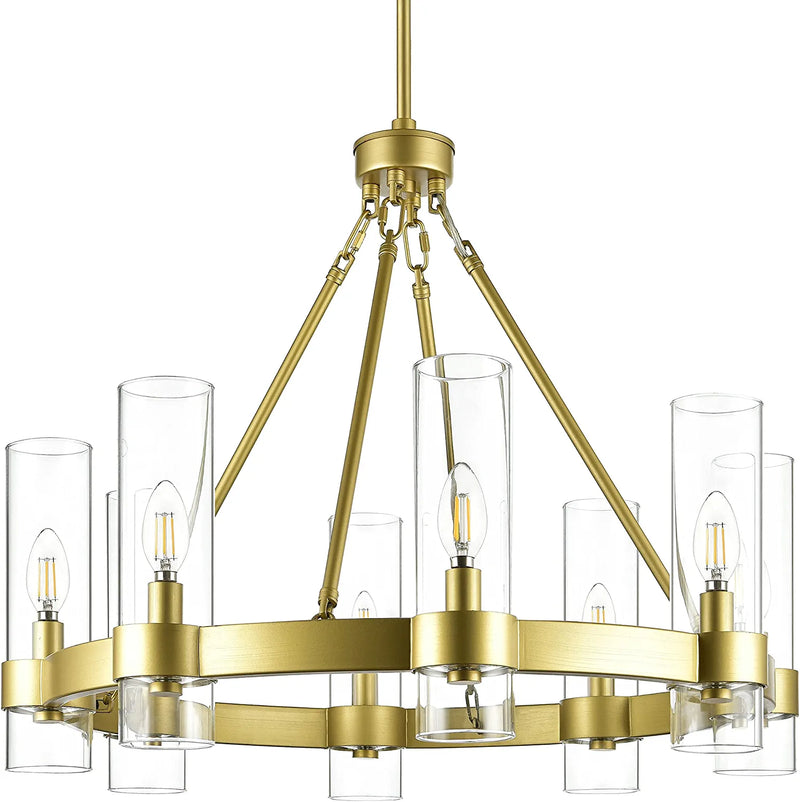 Linea Di Liara Teramo Farmhouse Matte Black Wall Sconce Wall Lighting Modern Bathroom Wall Sconces Wall Lights for Hallway and Bedroom Wall Sconce Lighting Fixture - Frosted Glass Shade Home & Garden > Lighting > Lighting Fixtures > Chandeliers Linea di Liara Satin Brass/Clear 26" Chandelier 