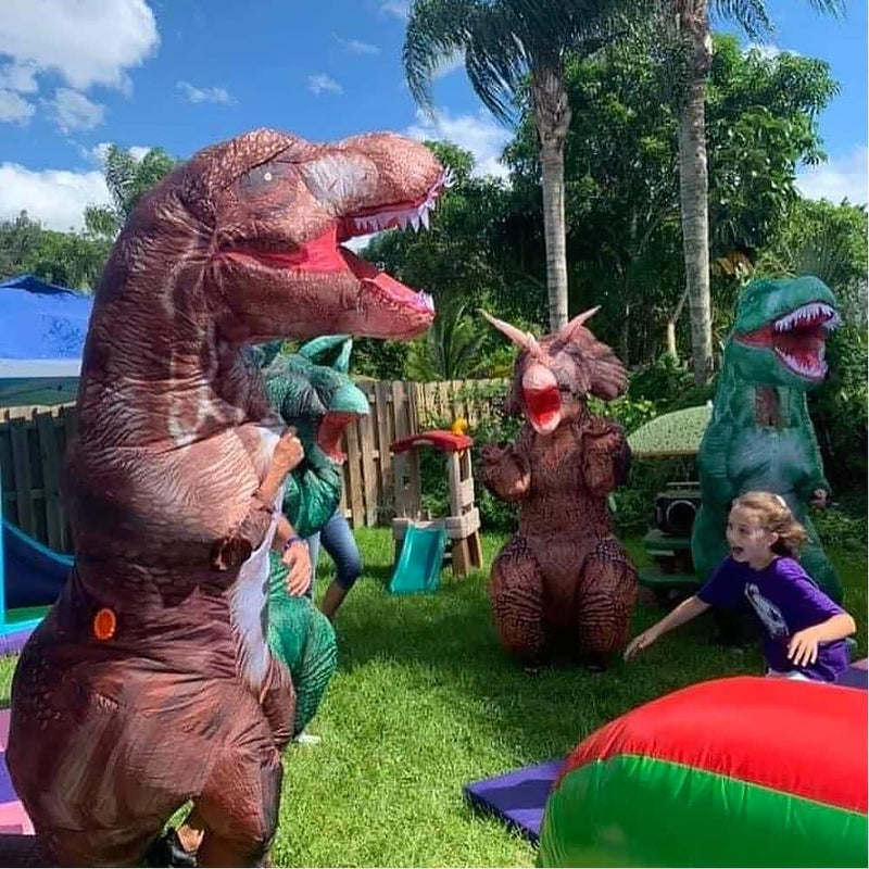 Mxosum Inflatable T-Rex Costume for Adult Blow up Dinosaur Costume Funny Dino Halloween Costume Party Cosplay Costume  LOMON CARTOON   