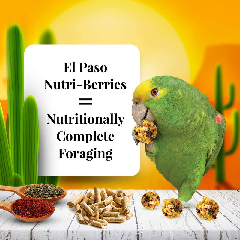 Lafeber El Paso Nutri-Berries Pet Bird Food, Made with Non-Gmo and Human-Grade Ingredients, for Parrots, 3 Lb