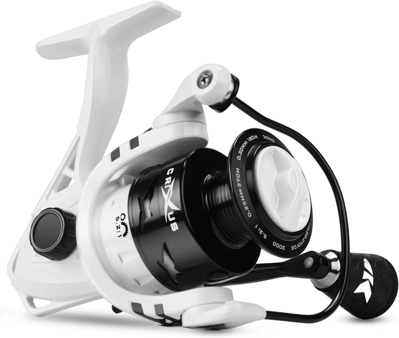 Kastking Royale Legend II Ice Fishing Reel – 5.1:1 Spinning Reel Designed for Ice Fishing, 5 + 1 BB, Size 500 Ultra Smooth Only 5.8 Oz Light Weight Ice Spinning Reels Sporting Goods > Outdoor Recreation > Fishing > Fishing Reels KastKing White  