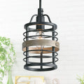 LNC Pendant Lighting, Rustic Ceiling Rust Cage Ceiling Lamp for Kitchen Island Home & Garden > Lighting > Lighting Fixtures LNC Black  