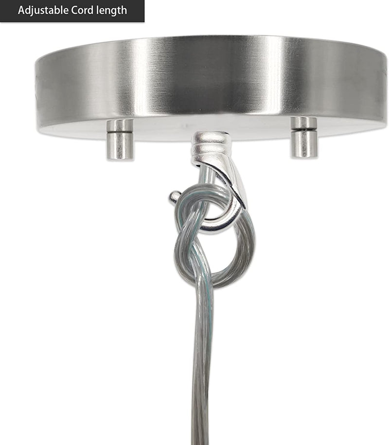 EIFHYT Canopy Kit for Chandelier, 5 1/8 Ceiling Lighting Modern Steel Canopy Kit Light Fixture Cover Plate, Hook & Cord Holder for Pendant Lighting Fixtures (Brushed Nickel ) Home & Garden > Lighting > Lighting Fixtures EIFHYT   