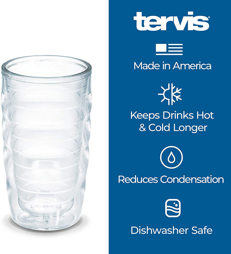 Tervis Construction Trucks Insulated Tumbler with Wrap and Yellow Lid, 10Oz Wavy, Clear