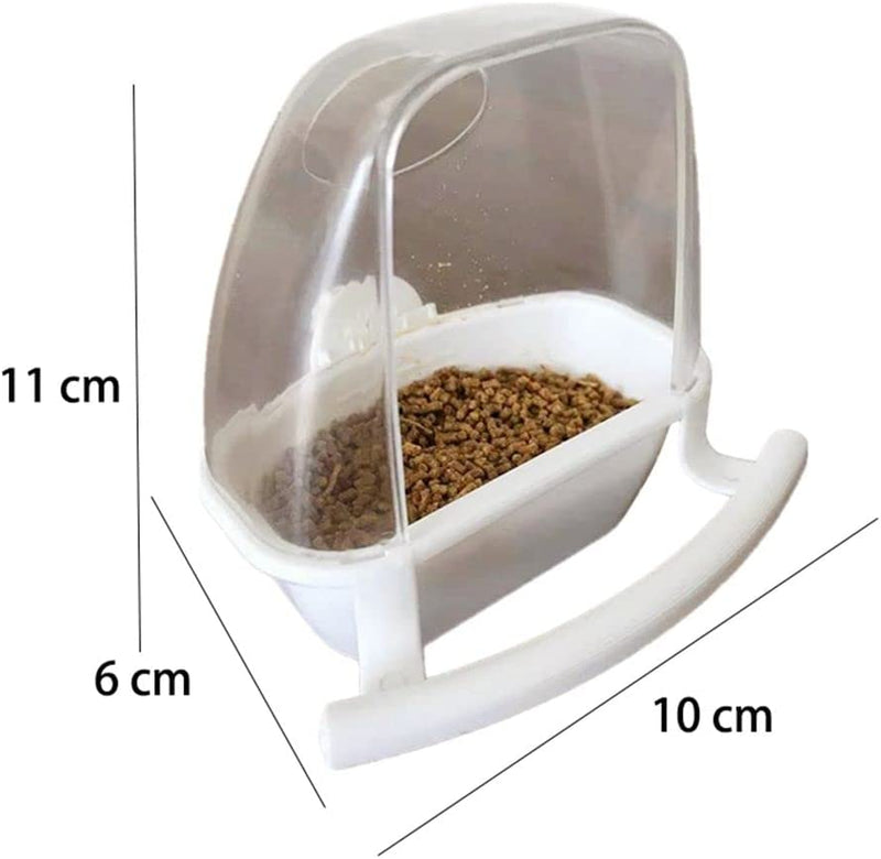ZYDL 1 Pcs Bird Cage Feeder Parrot Birds Water Hanging Bowl Parakeet Feeder Box Birds Watering Bowl Pet Cage Plastic Food Container Bird Supplies(White) Animals & Pet Supplies > Pet Supplies > Bird Supplies > Bird Cage Accessories > Bird Cage Food & Water Dishes ZYDL   