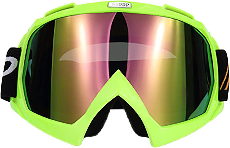 June Sports Motocross Goggles ATV Dirt Bike Racing Goggle Bendable, Adjustableadults' Cycling Skiing KG27 Sporting Goods > Outdoor Recreation > Cycling > Cycling Apparel & Accessories June Sports Green-tinted Lens  