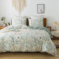 Honeilife Duvet Cover Twin Size - 100% Cotton Comforter Cover Floral Duvet Cover Sets,Tie-Dyed Style Duvet Cover with Zipper Closure and Corner Ties,2 Pcs Breathable Comforter Cover Sets-Deep Blue Home & Garden > Linens & Bedding > Bedding HoneiLife Green Floral King 