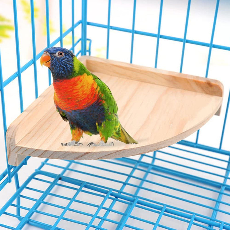 Bird Perch Platform Stand Wood for Small Animals Parrot Parakeet Conure Cockatiel Budgie Canaries Gerbil Rat Mouse Chinchilla Hamster Cage Exercise Toys Animals & Pet Supplies > Pet Supplies > Bird Supplies Mrli Pet   