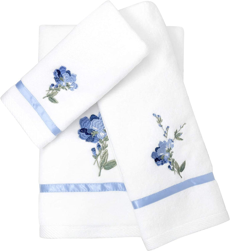 Croscill Charlotte Bath Towel, 27X52, Blue Home & Garden > Linens & Bedding > Towels Croscill   