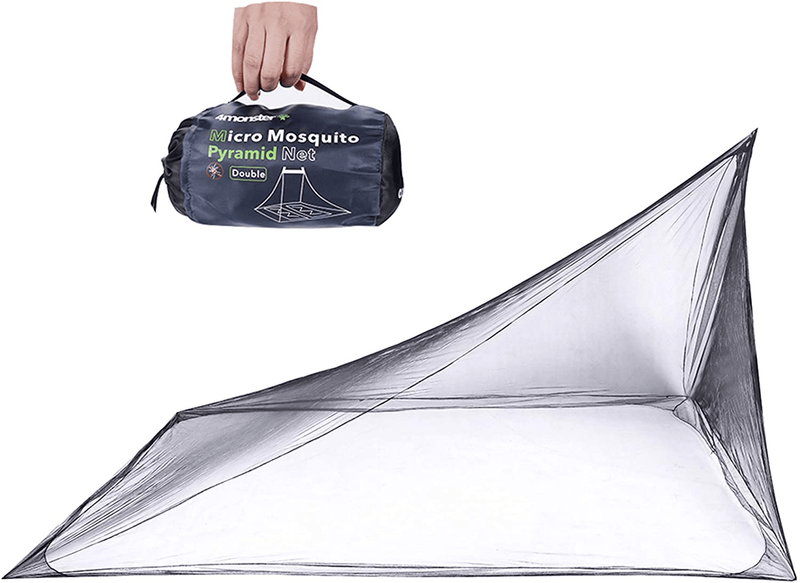 4Monster Mosquito Camping Insect Net with Carry Bag, Compact and Lightweight, Fits Bed,Sleeping Bags,Tent (Double)
