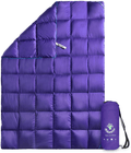 4Monster Outdoor down Blankets Camping Blanket 650 Fill Travel down Quilt Compact Waterproof for Picnics, Beach Trips, Camping and Backpacking Sporting Goods > Outdoor Recreation > Camping & Hiking > Tent Accessories 4Monster Grid-purple 88*84" 