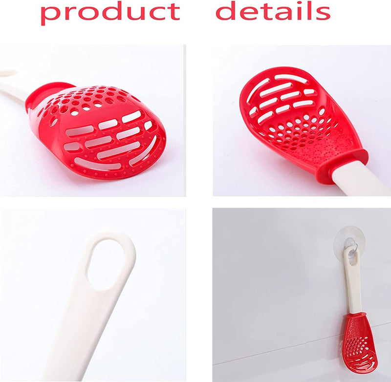 4Pack Multifunctional Kitchen Cooking Spoon, Strainers for Kitchen Tools Small Spatula Spoon, Food-Grade High Temperature Resistant Cooking Gadgets Kitchen Accessories Christmas Gift for Women Friends Home & Garden > Kitchen & Dining > Kitchen Tools & Utensils Sakiway   