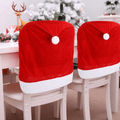 4pc Red Hat Dining Chair Slipcovers,Christmas Chair Back Covers Kitchen Chair Covers for Christmas Holiday Festival Decoration Home & Garden > Decor > Seasonal & Holiday Decorations& Garden > Decor > Seasonal & Holiday Decorations CCINEE 4pcs  
