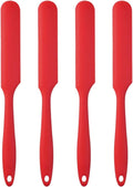 4Pcs Silicone Spatula Set Heat Resistant Cake Cream Butter Spatulas Mixing Batter Scraper Non-Stick Flexible Baking Cooking Tool 4 Colors (Multicolor) Home & Garden > Kitchen & Dining > Kitchen Tools & Utensils SUMERSHA Red  