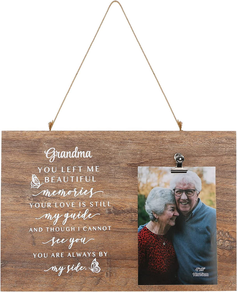 4X6 Photo Frame Memorial Wood Picture Frame for Loss of Father Sympathy Gifts in Memory of Dad Bereavement Remembrance Condolence Gift Home & Garden > Decor > Picture Frames Memgift Gift for loss of grandma  