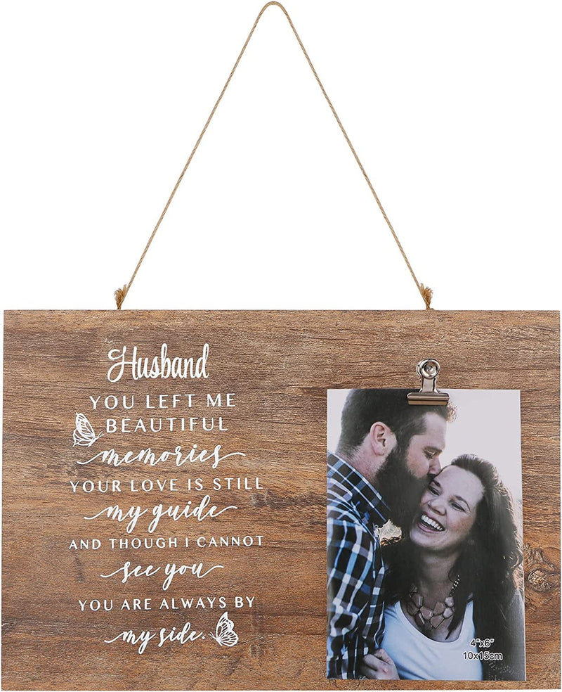 4X6 Photo Frame Memorial Wood Picture Frame for Loss of Father Sympathy Gifts in Memory of Dad Bereavement Remembrance Condolence Gift Home & Garden > Decor > Picture Frames Memgift Gift for loss of husband  