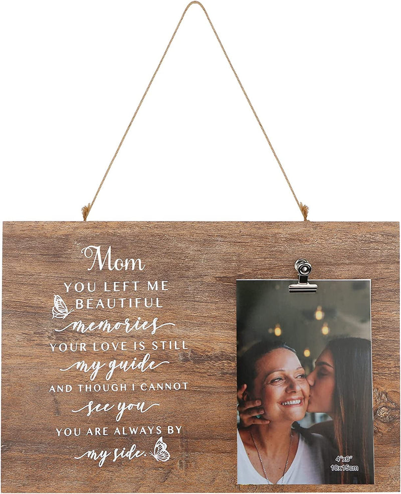 4X6 Photo Frame Memorial Wood Picture Frame for Loss of Father Sympathy Gifts in Memory of Dad Bereavement Remembrance Condolence Gift Home & Garden > Decor > Picture Frames Memgift Gift for loss of mom  