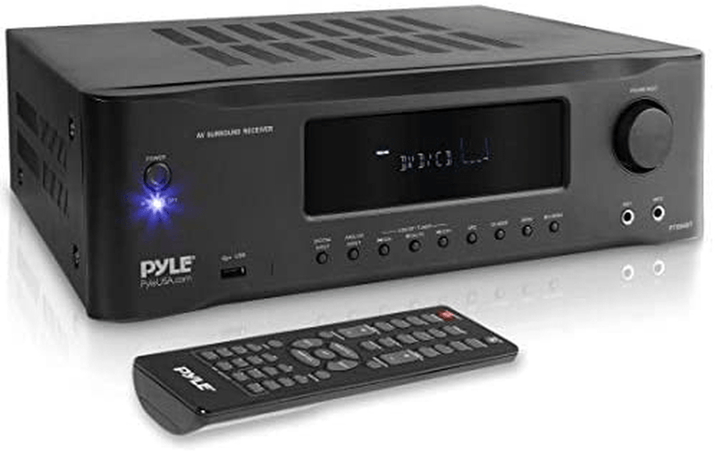 5.2-Channel Hi-Fi Bluetooth Stereo Amplifier - 1000 Watt AV Home Speaker Subwoofer Sound Receiver with Radio, USB, RCA, HDMI, Mic In, Wireless Streaming, Supports 4K UHD TV, 3D, Blu-Ray - Pyle PT694BT Electronics > Audio > Audio Components > Audio & Video Receivers Pyle 5.2 Channel  