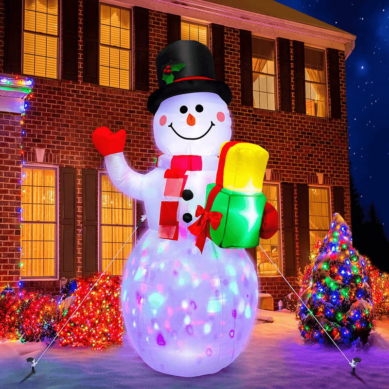 5 Ft Christmas Inflatables Snowman, Blow Up Yard Decoration Clearance with Color Changing LED Lights, Christmas Party Decor for Indoor Outdoor Yard Garden Mall Home & Garden > Decor > Seasonal & Holiday Decorations& Garden > Decor > Seasonal & Holiday Decorations Logkern   