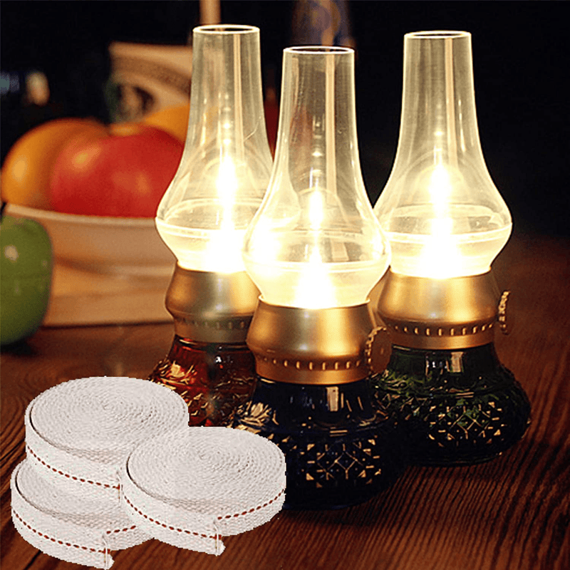 5 Rolls Lamp Wicks, Replacement Oil Lamp Wick, Flat Cotton Oil Lamps and Oil Burners Cotton Torch Wicks, Lamp Oil Fuel Cotton Core, Oil Lantern and Oil Burners Home & Garden > Lighting Accessories > Oil Lamp Fuel CSWL-US-X   