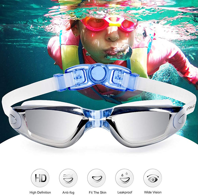 Swimming Goggles for Men Women Youth with No Leaking UV Protection Wide View Sporting Goods > Outdoor Recreation > Boating & Water Sports > Swimming > Swim Goggles & Masks Snowledge   