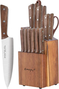 Kitchen Knife Set,Knife Set for Kitchen with Block 6 Pcs High Carbon Stainless Steel Wooden Handle Knife Block Set without Steak Knives Home & Garden > Kitchen & Dining > Kitchen Tools & Utensils > Kitchen Knives emojoy 15 pcs wooden handle knife set  