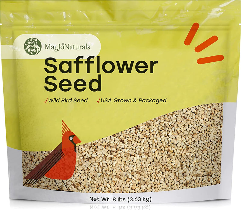 Magjo Naturals Safflower Seed, 8 Pound Bag, Whole Seeds, USA Farm Direct, Bird Food (8 Lbs) (1 Package) Animals & Pet Supplies > Pet Supplies > Bird Supplies > Bird Food MagJo Naturals   