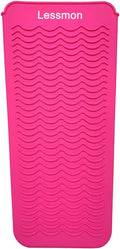Heat Resistant Mat Pouch and Heat Resistant Glove for Curling Irons, Hair Straightener, Flat Irons and Hair Styling Tools 11.5" X 6", Food Grade Silicone, Black Sporting Goods > Outdoor Recreation > Fishing > Fishing Rods Lessmon Pink  