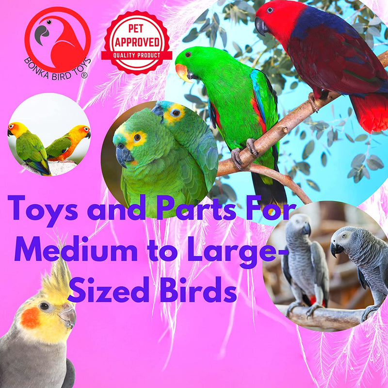 Bonka Bird Toys 2008 Huge 5" Plastic Ball Parrot Foraging Foot Talon Macaws Cockatoos Cats Small Dogs DIY Infant Baby Cages Cockatoo