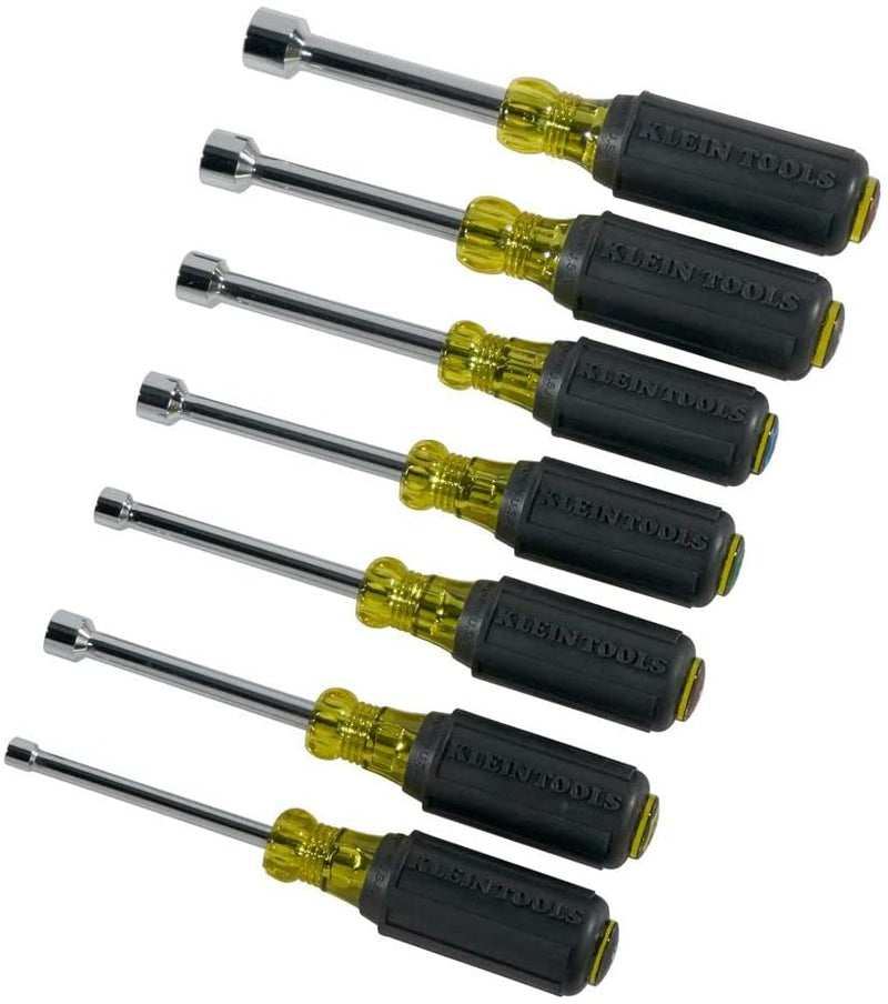 Klein Tools 631 Tool Set, Nut Driver Set W/Hex Nut Sizes 3/16, 1/4, 5/16, 11/32, 3/8, 7/16 and 1/2-Inch on 3-Inch Full Hollow Shaft, 7-Piece Sporting Goods > Outdoor Recreation > Fishing > Fishing Rods Klein Tools   