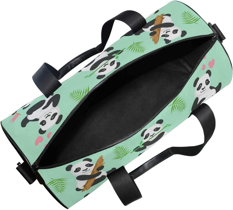 Cute Panda Duffel Bag,Canvas Travel Bag for Gym Sports and Overnight Home & Garden > Household Supplies > Storage & Organization ALAZA   
