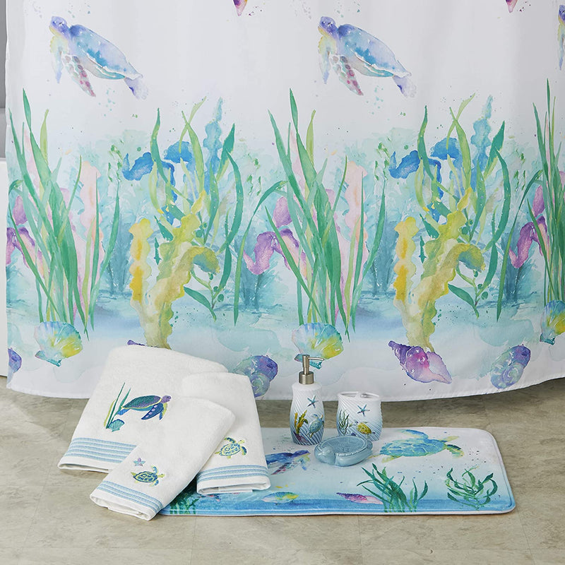 SKL Home by Saturday Knight Ltd. Watercolor Ocean 2-Piece Hand Towel Set, White Home & Garden > Linens & Bedding > Towels SKL Home   