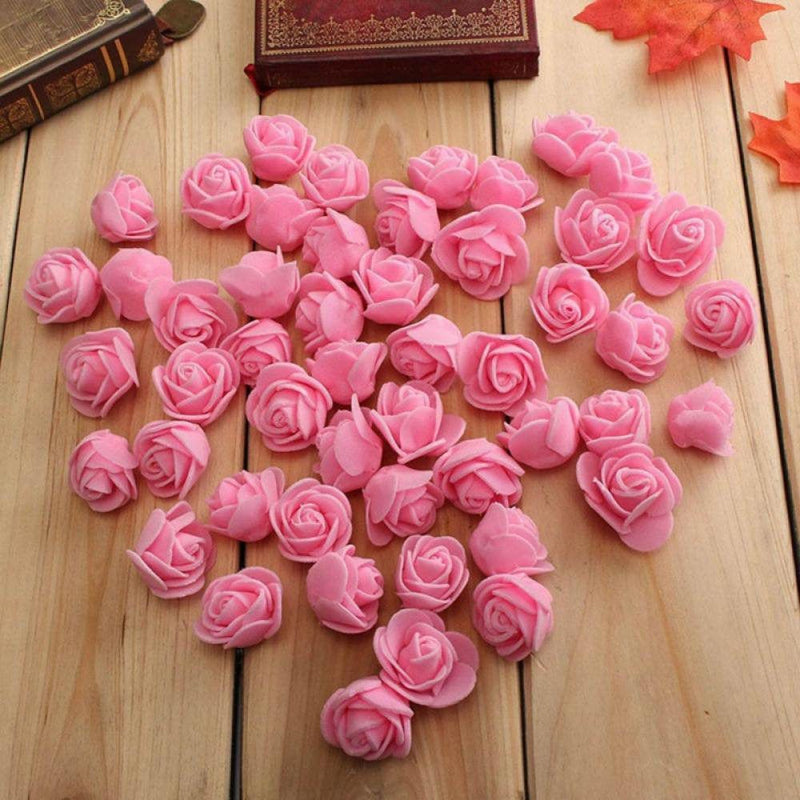 50PCS Foam Rose Artificial Flowers Party Decor for Wedding Table, Teddy Bear DIY Craft, Valentines Day Gift Home & Garden > Decor > Seasonal & Holiday Decorations Litterychu Light pink  